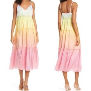 Cami NYC The Adrienne Dress Rainbow
Ombré Silk size L